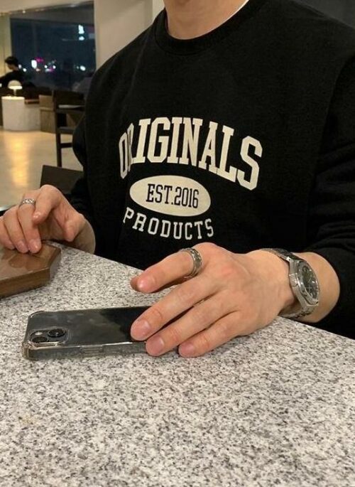 Cotton Crewneck Printed Sweatshirt