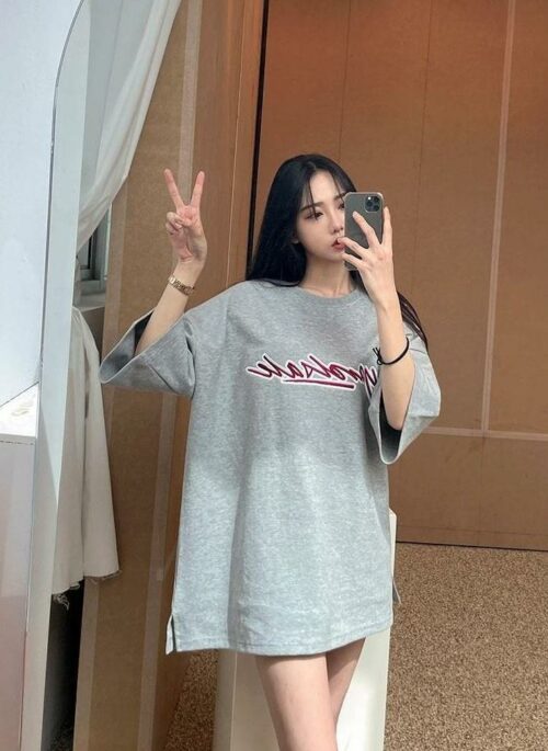 Embroidered Cotton Crewneck Tee