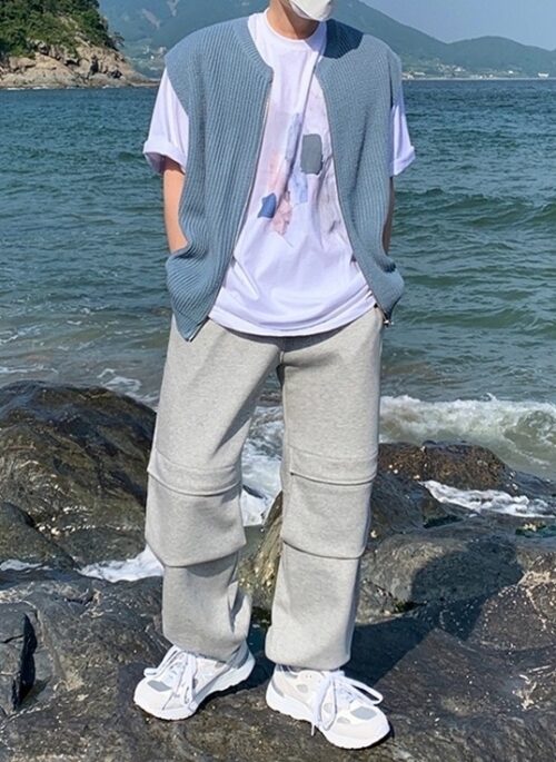 Gray Casual Jogger Pants With Pockets