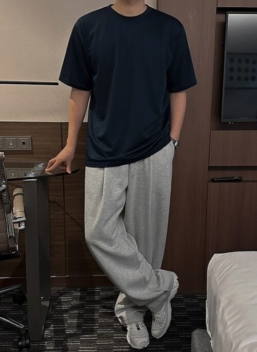 Gray Casual Relaxed Fit Pants