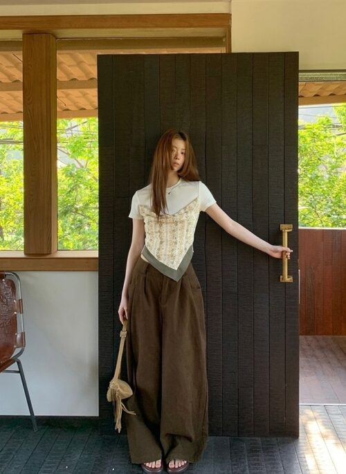 High Waist Wide Leg Casual Denim Pants