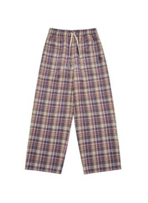 JEONGHAN x acme de la vie – Tartan Check Wide Long Pants | Pink