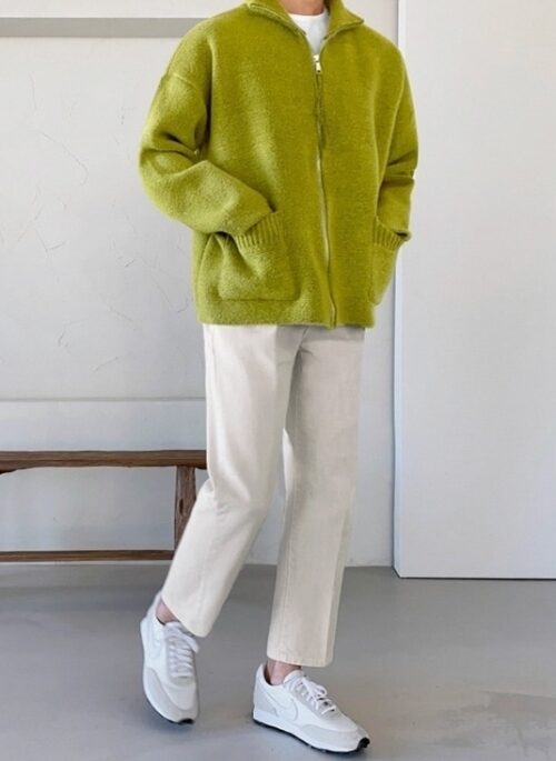 Korean Style Thick Knit Cardigan Sweater