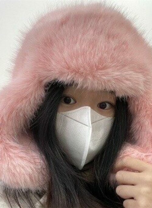 Pink Plush Winter Hat | Somi