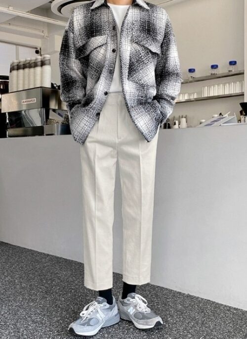 Plaid Wool Long Sleeve Casual Shirt