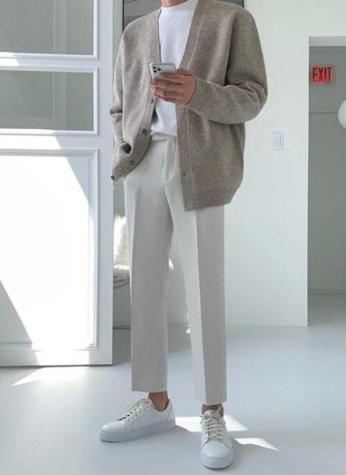 Relaxed Fit Cropped Trousers