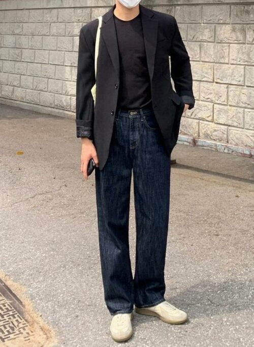Relaxed Fit Trendy Denim Pants