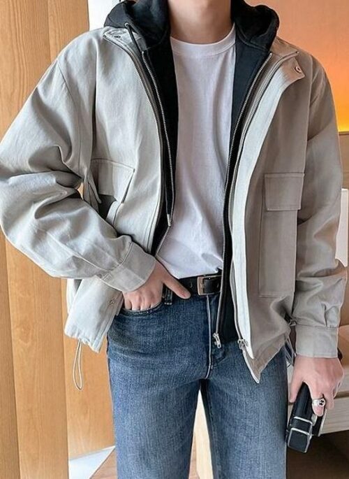 Stylish Hooded Layered Jacket