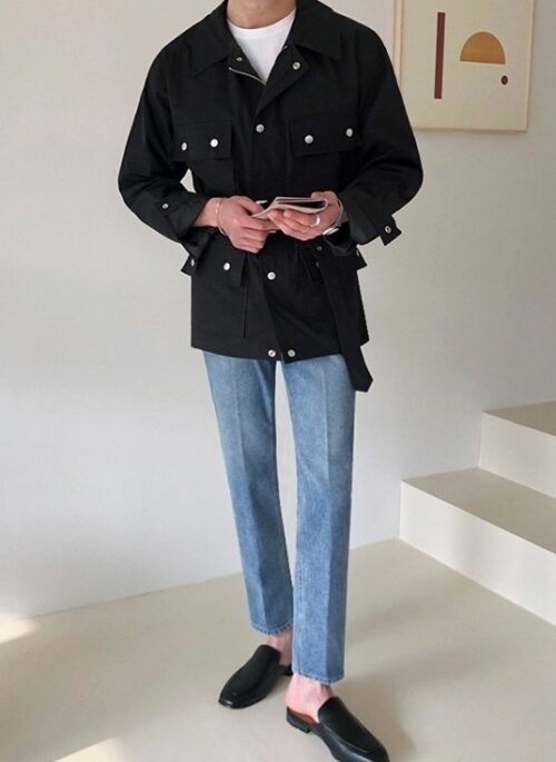 Stylish Short Trench Coat Jacket