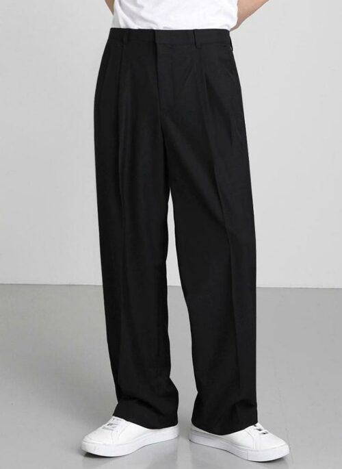 Trendy Relaxed Fit Wide Leg Trousers