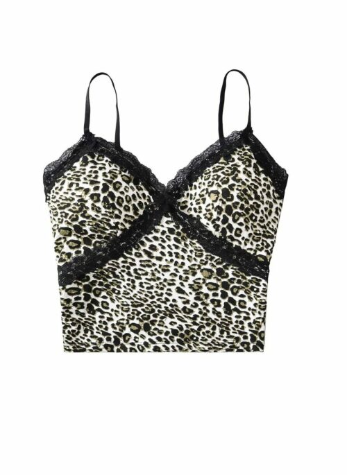 White And Black Leopard Lace Camisole | Julie – Kiss Of Life