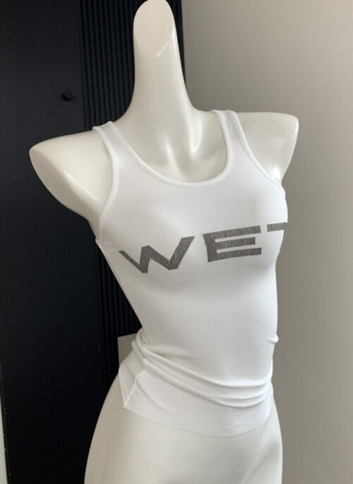 White WET Print Tank Top | Hyuna