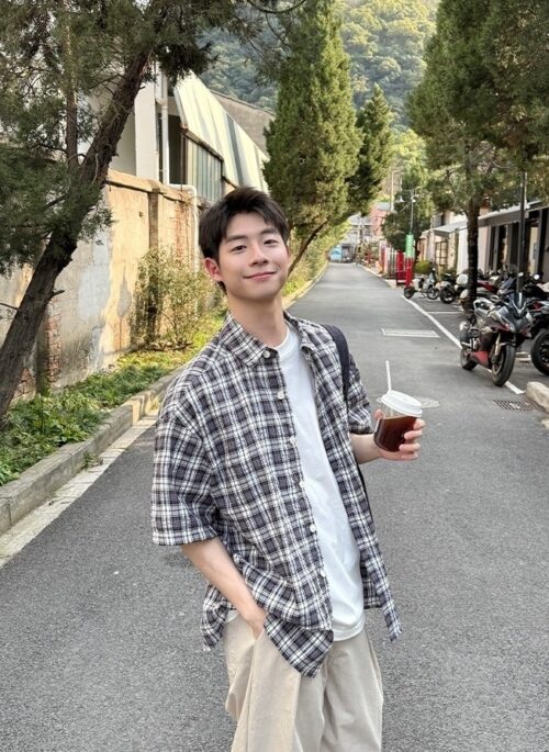 Black And White Checkered Button-Up Shirt | Jay – Enhypen