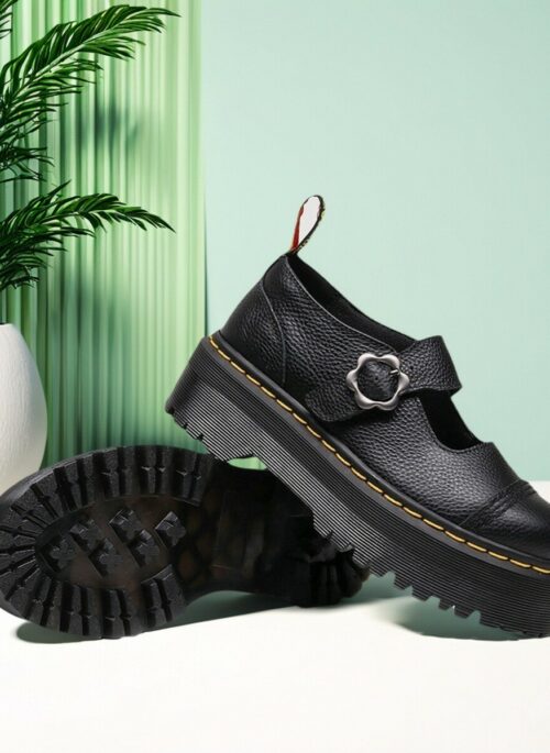 Black Flower Buckle Mary Jane Shoes | Lisa – BlackPink