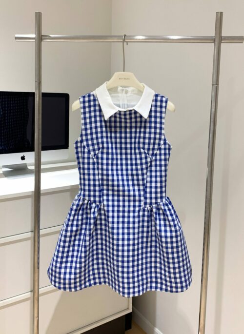 Blue Plaid Collared Dress | Yuqi – (G)I-DLE