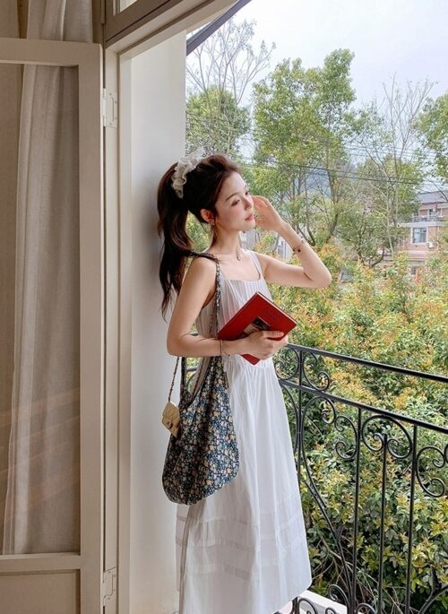 French Style Sleeveless Casual A Line Dress