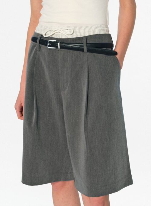 Grey Layered Style Bermuda Shorts | Karina - Aespa