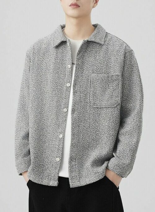 Grey Loose Knitted Long Sleeves Shirt | J-Hope - BTS
