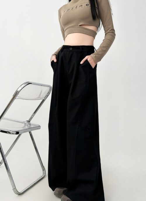 Relaxed Fit Wide Leg Casual White Lounge Pants