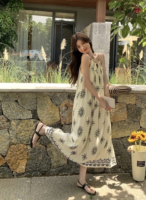 Romantic Floral Vacation Maxi Dress