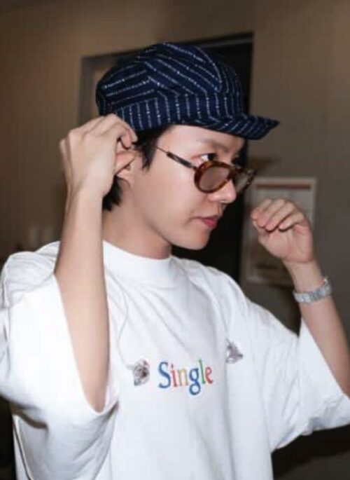 White 'SINGLE' Printed T-Shirt | J-Hope - BTS