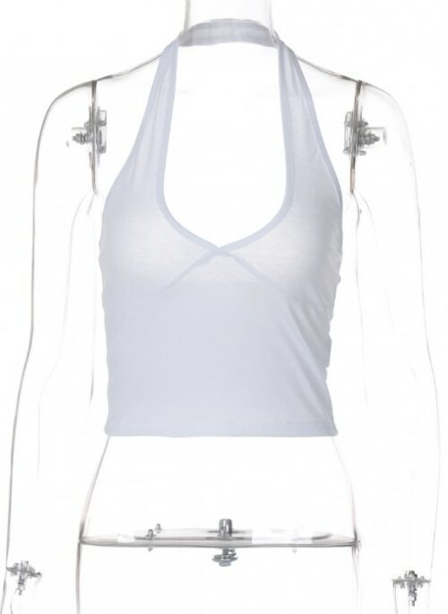 White Classic Halter Top | Lara – KATSEYE
