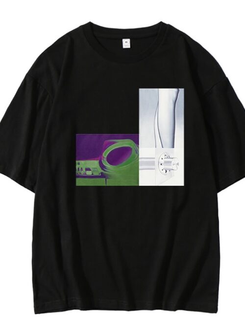 Black Abstract Collage Graphic T-Shirt | Haechan – NCT