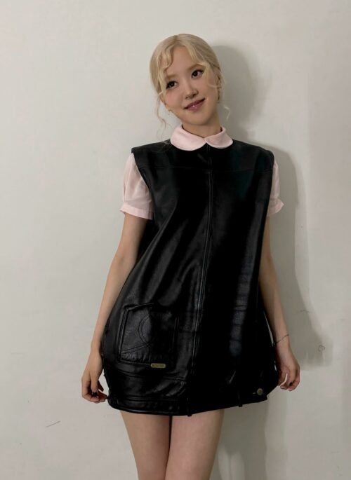 Black Faux Leather Dress | Rose - BlackPink