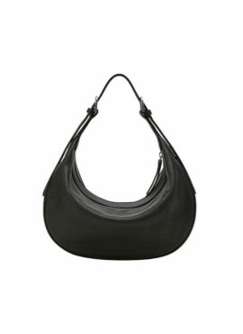 Black Faux Leather Hobo Bag |  Yoo Mi Rae – Our Untold Seoul
