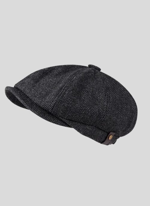 Black Herringbone Vintage Beret | J-Hope - BTS