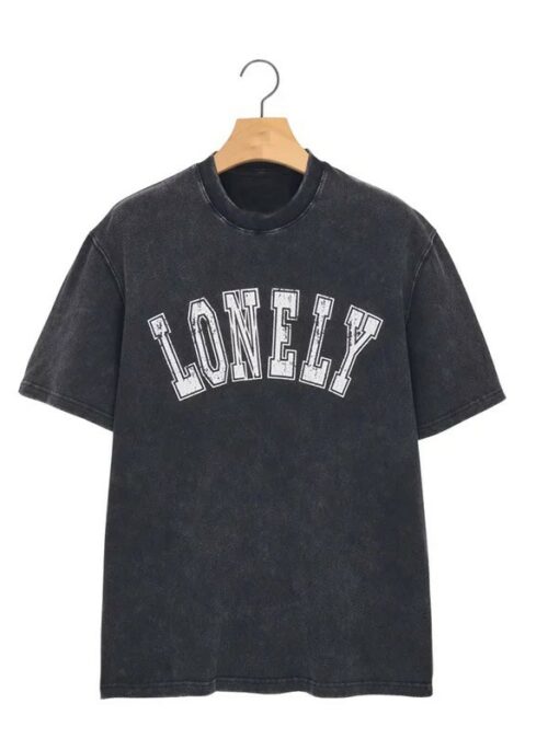 Black Washed “Lonely” Graphic T-Shirt | Seungkwan – Seventeen