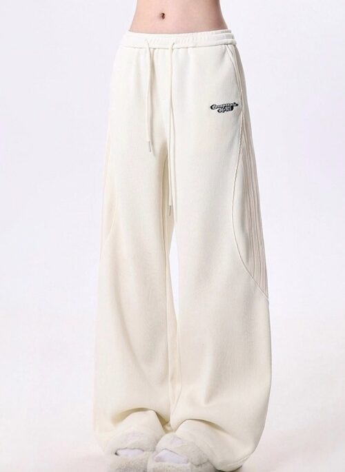 Casual Embroidered Letter Loose Jazz Dance Pants