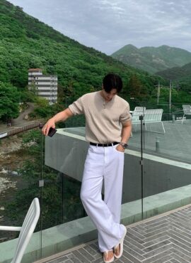 Casual Knit Short Sleeve Henley Top