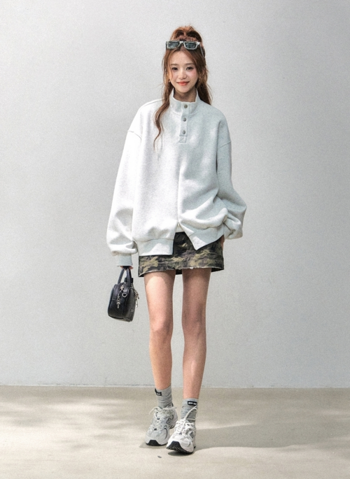 Chic Casual American Style Sweatshirt
