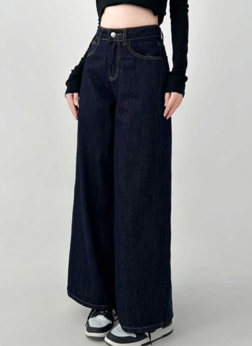 Classic High Waist Loose Fit Denim Jeans