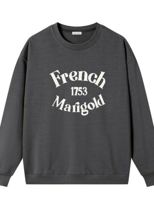 Grey “French Marigold” Graphic Sweatshirt | Soobin – TXT