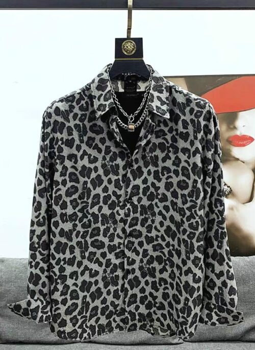 Dark Grey Leopard Pattern Shirt | Jeong Gu Won - My Demon
