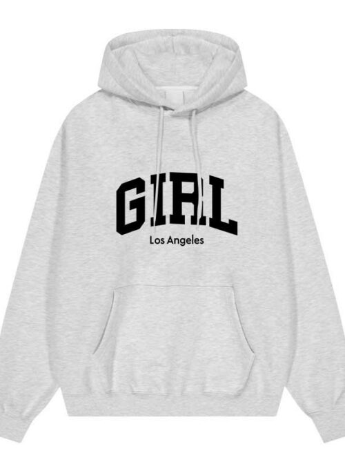 Light Grey Los Angeles Graphic Hoodie | Hueningkai - TXT