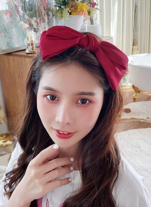 Red Large Bow Headband | Yeojin - Loona