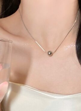 Silver Ball Pendant Necklace | Pyo Nam Kyung – Resident Playbook