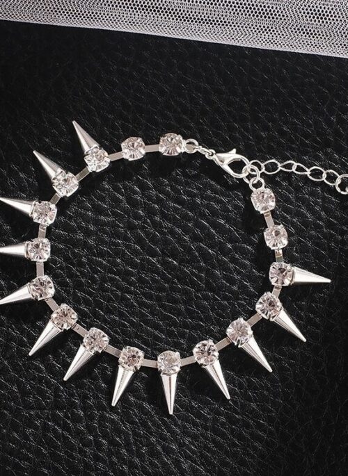 Silver Rhinestone Spike Bracelet | Nayeon – TWICE
