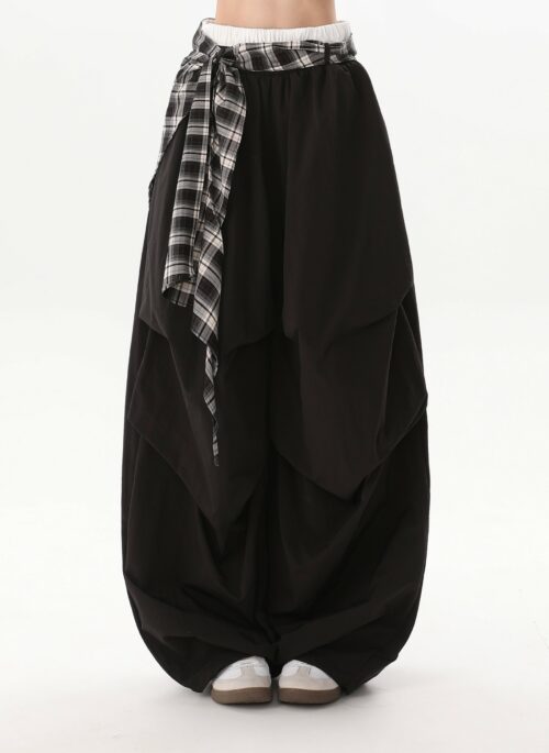 Vintage Casual Wide Leg Workwear Pants