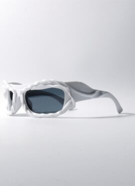 White Textured Edge Sunglasses | Jisung – NCT
