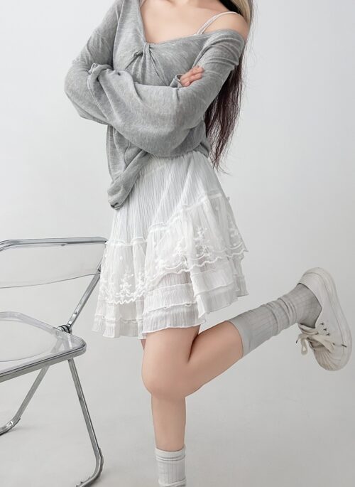 Ballet Style Lace Tulle A Line Skirt