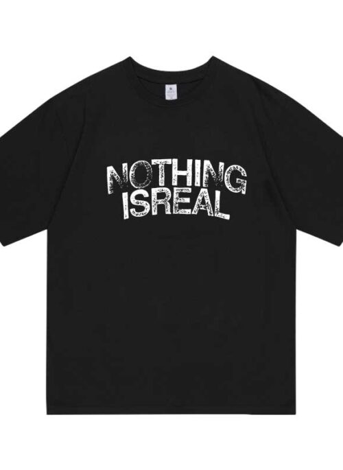 Black “Nothing Is Real” Printed T-Shirt | Yeonjun - TXT