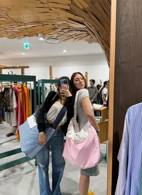 Blue Plaid Large Tote Bag | Lisa – BlackPink