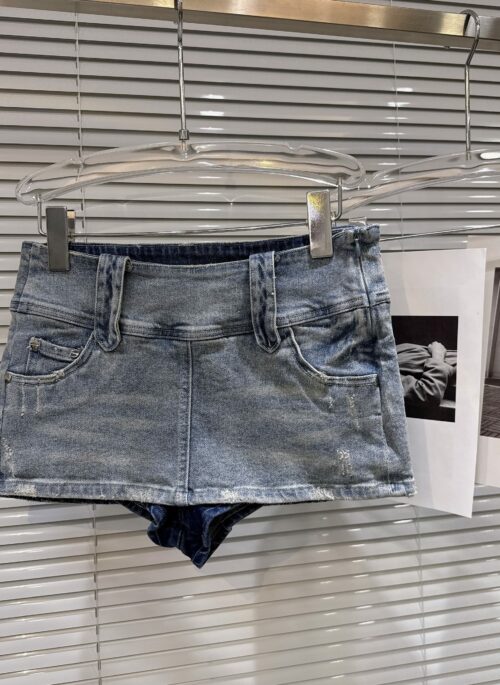 Blue Wide Band Mini Skirt | Ningning – Aespa