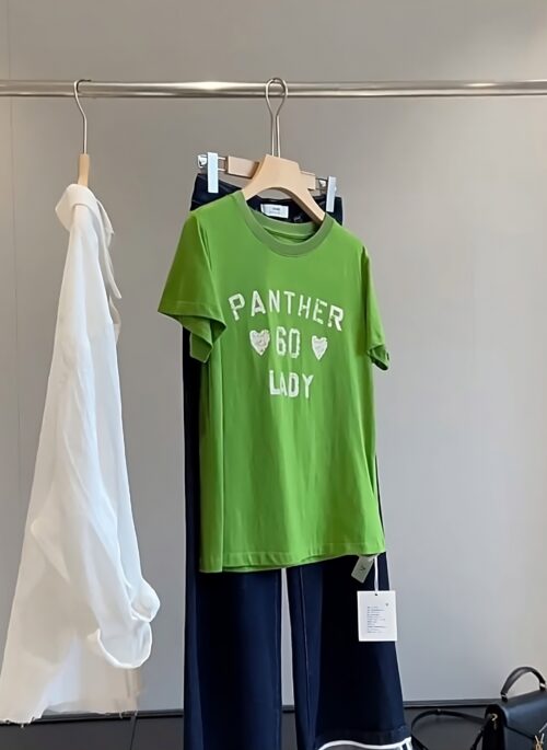 Green Panther Print T-Shirt | Joy – Red Velvet