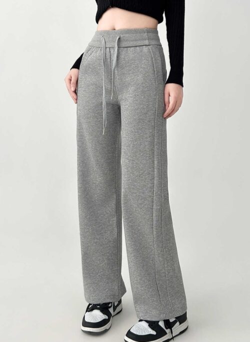 High Waist Loose Fit Casual Wide Leg Sweatpants