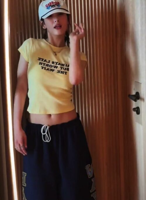 Navy Blue Lettered Graphic Bermuda Shorts | Somi